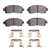 DYNAMIC FRICTION CO 3000 Ceramic Brake Pads and Hardware Kit, Low Dust, Low Copper Ceramic, 100% Asbestos-free, Front 1310-2045-02